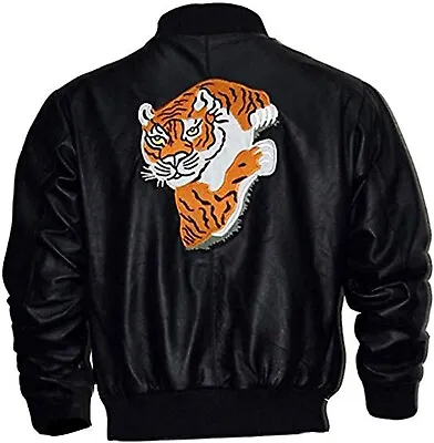 Buy Men's Tiger Rocky II Bomber Sylvester Stallone Balboa Genuine Leather Jacket • 99£