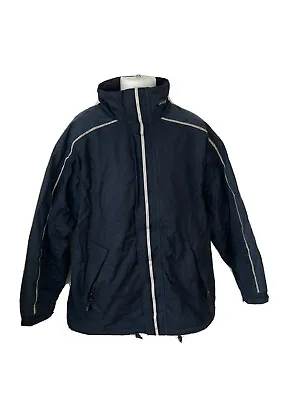 Buy Sony Playstation Official Coat Men's XL Hooded Retro Jacket Navy Winter Fleece • 19.99£