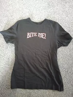 Buy Bite Me Logo Transfer From Buffy The Vampire Slayer On Black T-shirt • 15£