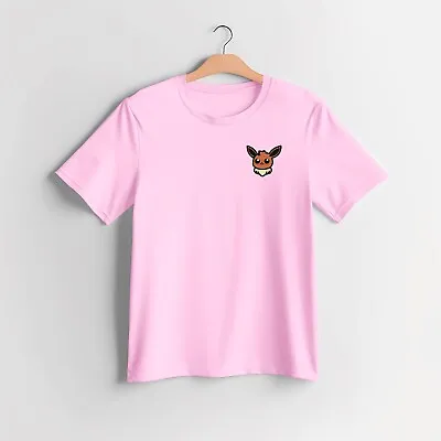 Buy Cute Chibi Eevee Embroidered T-Shirt | Soft | 2 Colours | UK Embroidered • 15£