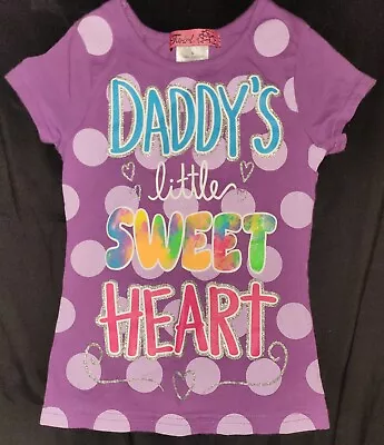 Buy Girls Daddys Little Sweet Heart Shirt Size 6 • 2.37£