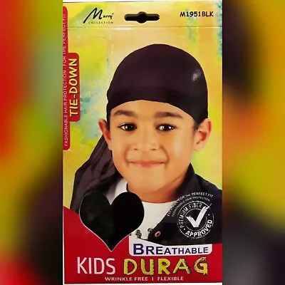 Buy Murry Fashionable Tie-Down Breathable Kids Durag Wrinkle Free Expandable M1951 • 2.99£