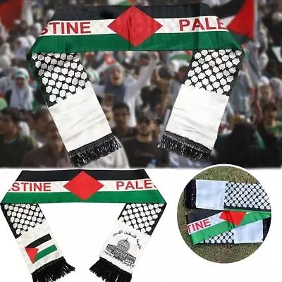 Buy Palestine Scarf 14*130cm Palestine Flag Scarf Palestinian Scarves Decoration 1x • 3.18£