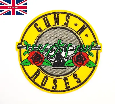 Buy Iron Sew On Patch GUNS N ROSES Round Rock Band Logo Badge Patches For Jacket Bag • 2.99£