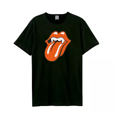 Buy Amplified Unisex Adult Fang Tongue The Rolling Stones T-Shirt GD840 • 31.59£