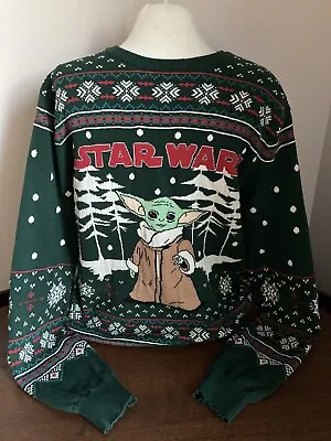 Buy Large 40  Chest Baby Yoda The Mandalorian Christmas Xmas Jumper Sweater StarWars • 29.99£