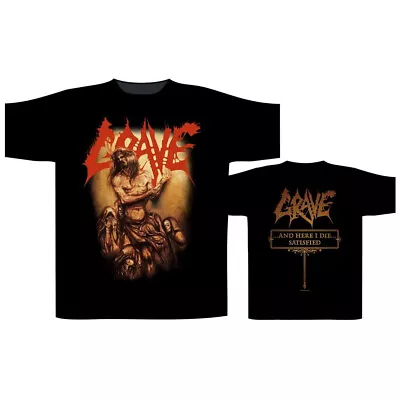Buy Grave - And Here I Die...Satisfied T-Shirt - Official Band Merch • 21.51£