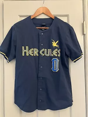 Buy Disney Parks Hercules Baseball Jersey Shirt Adult Size Small Blue Zero To Hero • 29.78£