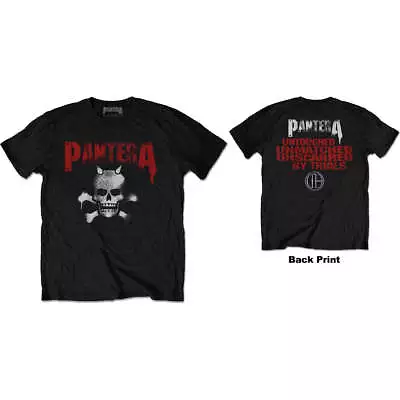Buy Pantera Unisex T-Shirt: Horned Skull Stencil (Back Print) OFFICIAL NEW  • 20.06£