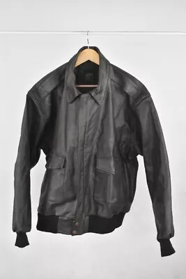 Buy Flight Tech Inc Dark Brown Leather Type A-2E US Military Style Flight Jacket XL • 69.99£