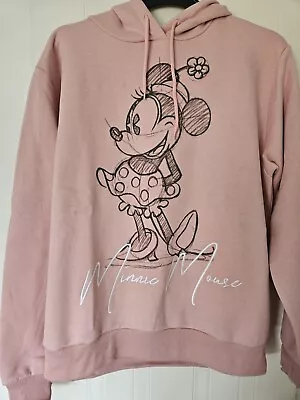 Buy Fab Womens Pink Genuine DISNEY STORE Minnie Mouse Hoodie, Size Large, Worn Once! • 9.95£