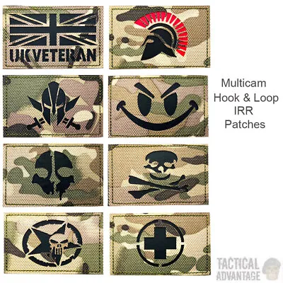 Buy Multicam Camo Hook & Loop Morale Patches IR Reflective Army Military Airsoft • 4.95£