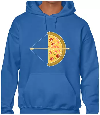 Buy Pizza Bow And Arrow Hoody Hoodie Funny Joke Cool Food Lover Design Gift Idea • 16.99£