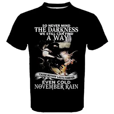 Buy Guns And Roses GNR November Rain Rock Music Men's T-Shirt TEES NR1 • 18.92£
