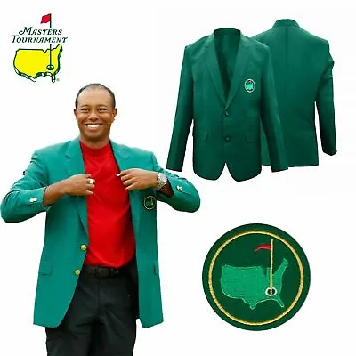 Buy Men's Master Golf Club Tournament Green Blazer Tiger Woods Cotton Jacket Coat • 69.99£