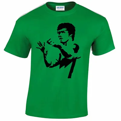 Buy New Bruce Lee Mens IRISH GREEN T Shirt/Worn By Tony Stark Avengers/Movie/Kick • 9.99£