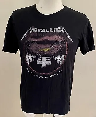 Buy Metallica T-Shirt Black Graphic Master Of Puppets Album Band Sz S • 12.48£