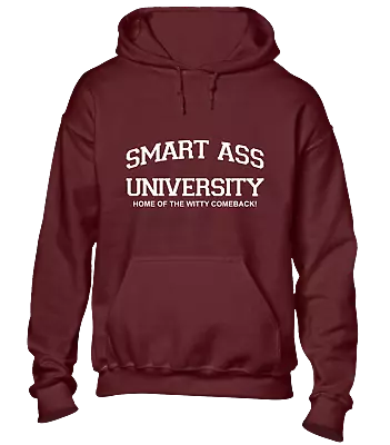 Buy Smart Ass University Hoody Hoodie Funny Joke Novelty Gift Present Design Top • 16.99£