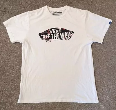 Buy VANS  OFF THE WALL  WHITE TEE Custom T-Shirt Skater Top Mens Women Size Medium • 7.50£