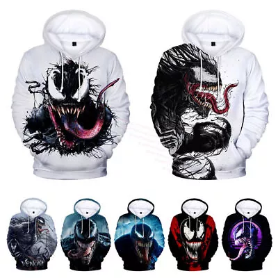 Buy Marvel Venom Print Pullover Hoodie Sweatshirt Men Women Teens • 19.31£