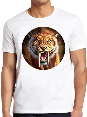 Buy Sabertooth Tiger Dinosaur Saber Tooth Jaguar Jurassic Park Animal T Shirt M683  • 6.35£