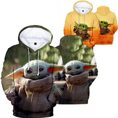 Buy Star Wars The Mandalorian Baby Yoda Hoodie Sweatshirt Cosplay Jacket Costume • 25.19£