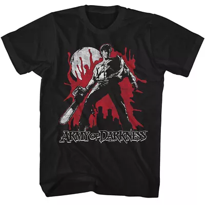 Buy Army Of Darkness Movie Bloody Background Moon City Sihlouette Men's T Shirt • 48.89£