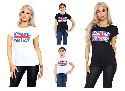 Buy Girls Womens Union Jack Tops King Charles III Coronation T-Shirts United Kingdom • 8.99£