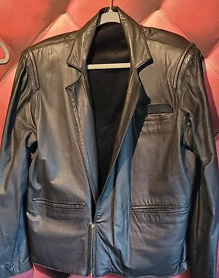 Buy Bespoke Leather Jacket Men’s Hardly Worn, 40 In Chest RRP £350 • 19.50£