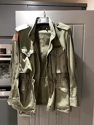 Buy Ralph Lauren Ladies Military Cotton Army Jacket Large • 100£