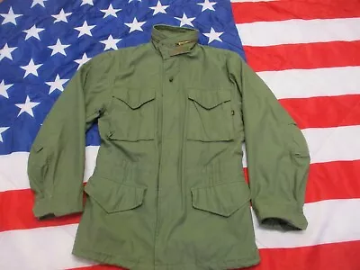 Buy REAL Alpha Industries USA US ARMY M65 Field COAT COMBAT Jacket GREEN VIETNAM WAR • 34.99£