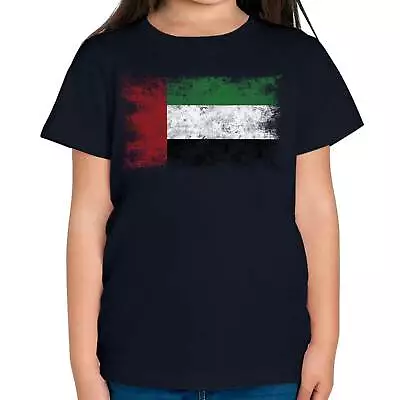 Buy United Arab Emirates Distressed Flag Kids T-shirt Top Al-’im?rat Al-‘arabiyyah • 9.95£