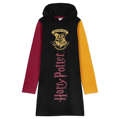 Buy Harry Potter Black Hoodie Dress For Girls And Teens, Cotton Oversized Jumper • 10.49£