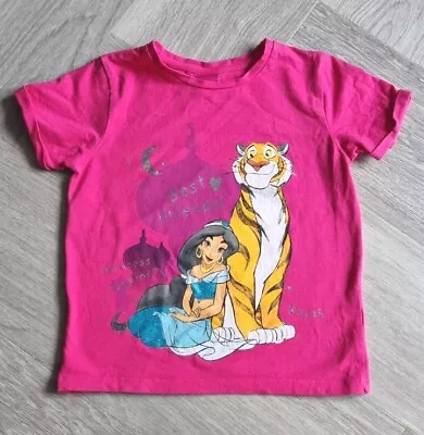 Buy Girls 5 Years Pink DISNEY Princess Jasmine Best Friends Aladdin T Shirt Clothes • 6£