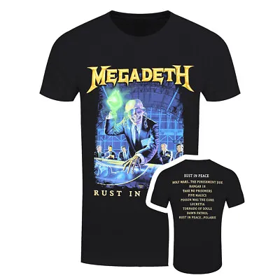 Buy Megadeth T-Shirt Rust In Peace Band Official New Black • 15.95£