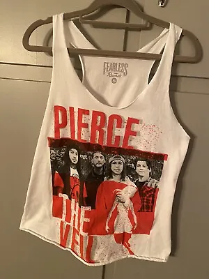 Buy Pierce The Veil - Band Tank T Shirt - White - Size XL • 14.48£