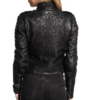 Buy Affliction Women's Black Premium BLACKTAIL Limited Ed. Leather Jacket SMALL NWT • 264.20£