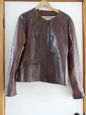 Buy Original La Martina Ladies Leather Jacket - Size 3 (Large) Worn Twice • 60£