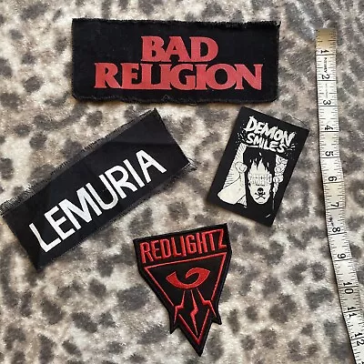 Buy Punk Patches Bad Religion Lemuria Demon Smiles Redlightz Skate Rock Band Merch  • 2.99£