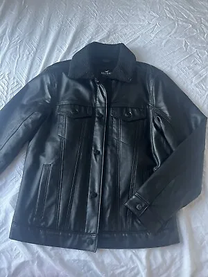 Buy Hollister Faux Leather, Faux Fur Men’s Jacket. Button Down. Size UK:M. • 64.99£