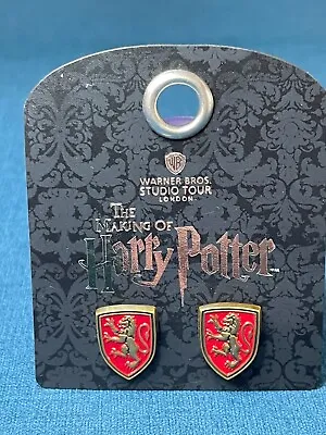 Buy WB Harry Potter Studio Tour London Gryffindor Shield Earrings New On Backer.. • 5£