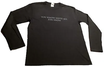 Buy Game Of Thrones Original Crew Member T-Shirt L “You Know Shite All Jon Snow” HBO • 79£
