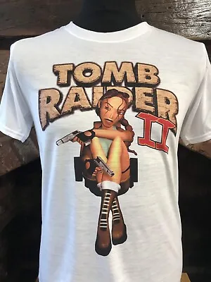 Buy Tomb Raider 2 Lara Croft T-shirt - Mens & Women's Sizes S-XXL - Retro Gaming 90s • 15.99£