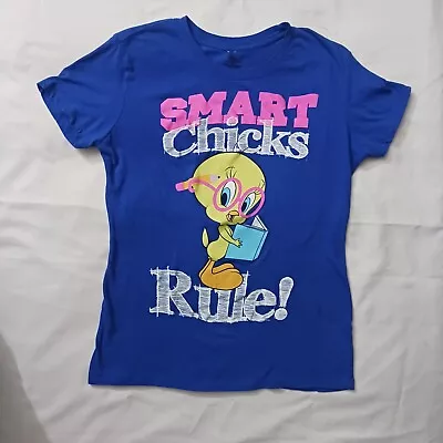 Buy (E15-22) Womens XL Blue TShirt   Smart Chicks Rule  Tweety Bird • 7.72£