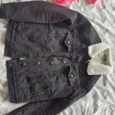 Buy Denim Co Ladies Size 10 Black Jean Jacket • 7.99£
