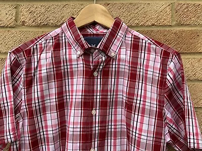Buy Crew Clothing Co Red Check Short Sleeve Shirt Size Medium , Brand New • 22£