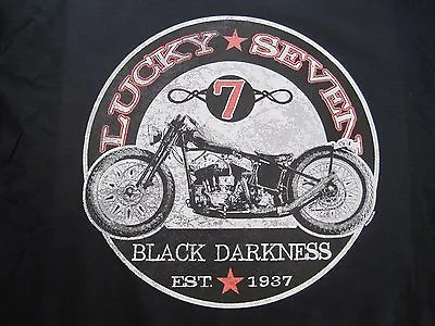 Buy Lucky Seven 7 BLACK Darkness Bobber Motorcycle Biker HOODIE BLACK L TO 4X • 40.09£