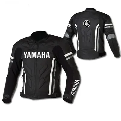 Buy YAMAHA Motorbike Racing Leather Jacket MOTOGP Motorcycle Biker Leather Jacket CE • 109.99£