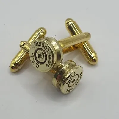 Buy Cufflinks Brass Bullet Jewellery, Gift, Military, Birthday, Steampunk, • 6.95£