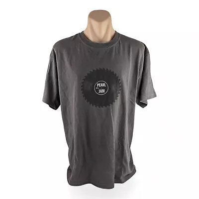 Buy Pearl Jam 2009 Tour T-Shirt Men's Large Saw Blade 33 1/3 RPM Gildan Cotton Grey • 43.24£